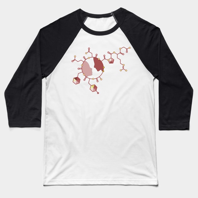 oxytocin hormone molecule Baseball T-Shirt by nv-arty